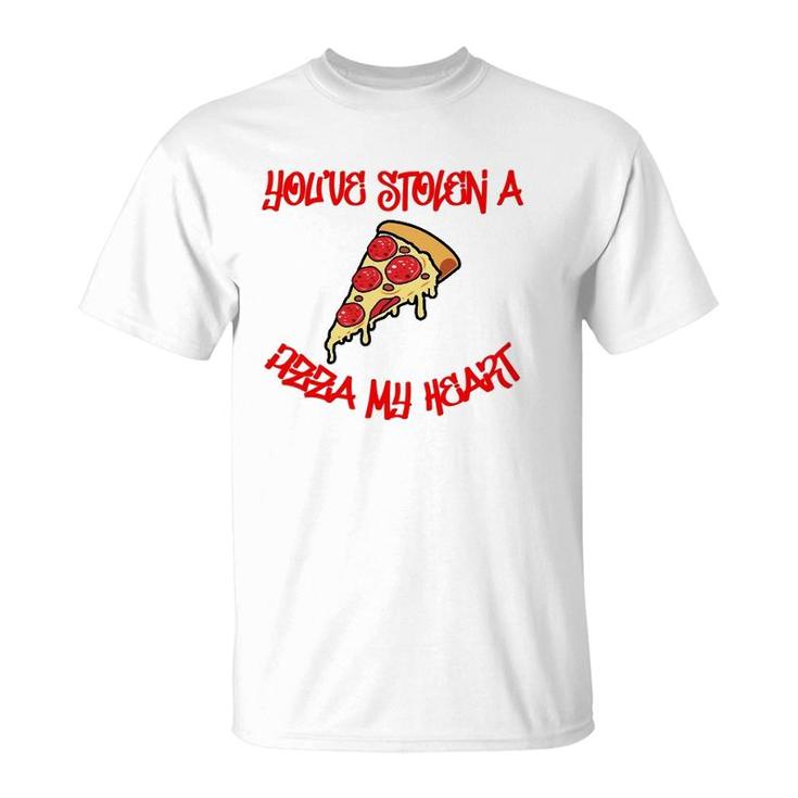 Funny Valentines Day Food  Stolen Pizza My Heart Foodie T-Shirt