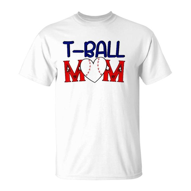 Funnyball Mom Mother's Day Teeball Mom Game Fan Raglan Baseball Tee T-Shirt