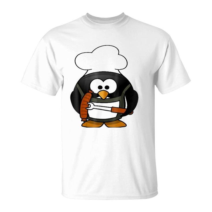 Funnypenguin Cooking Grill-Barbeque Or Dads Bbq Gift T-Shirt