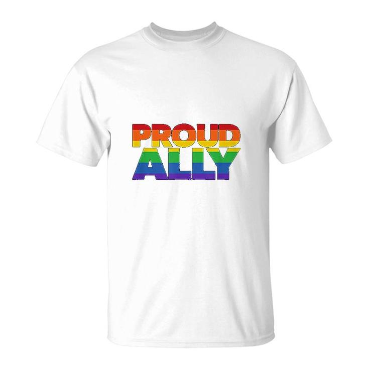 Gay Pride Ally Lgbt Friends Proud Ally T-Shirt