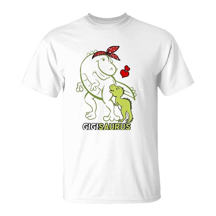 Gigisaurus Gigi Tyrannosaurus Dinosaur Baby Mother's Day T-Shirt