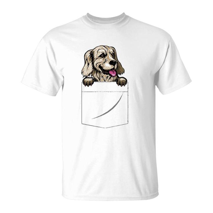 Golden Retriever In A Pocket T-Shirt