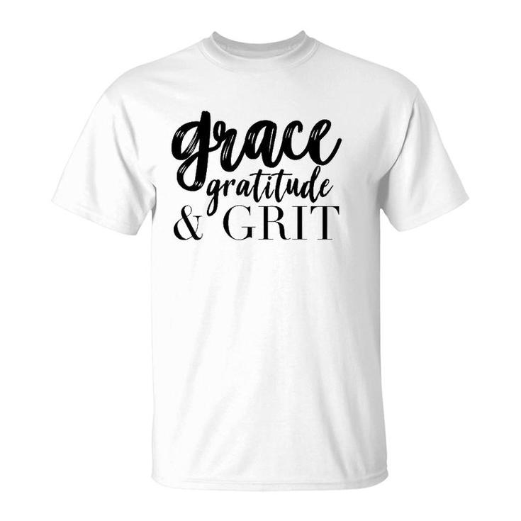 Grace, Gratitude, & Grit Graphic Tee T-Shirt