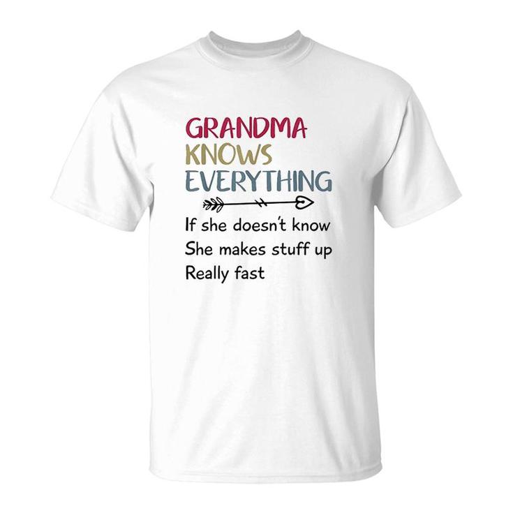 Grandma Knows Everything If She Doesnt Know Cute T-shirt