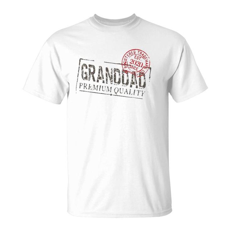 Graphic 365 Granddad Grandpa Vintage Est 2020 Men Gift T-Shirt