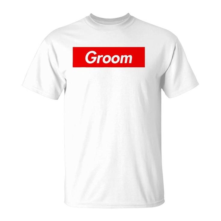 Groom White Text Wedding Gift T-Shirt