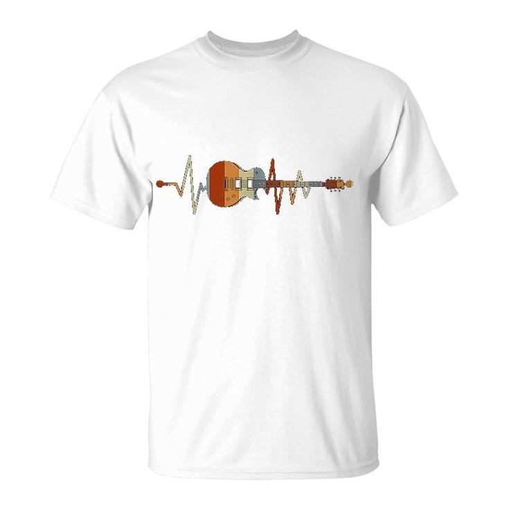 Guitar Retro Heartbeat T-Shirt