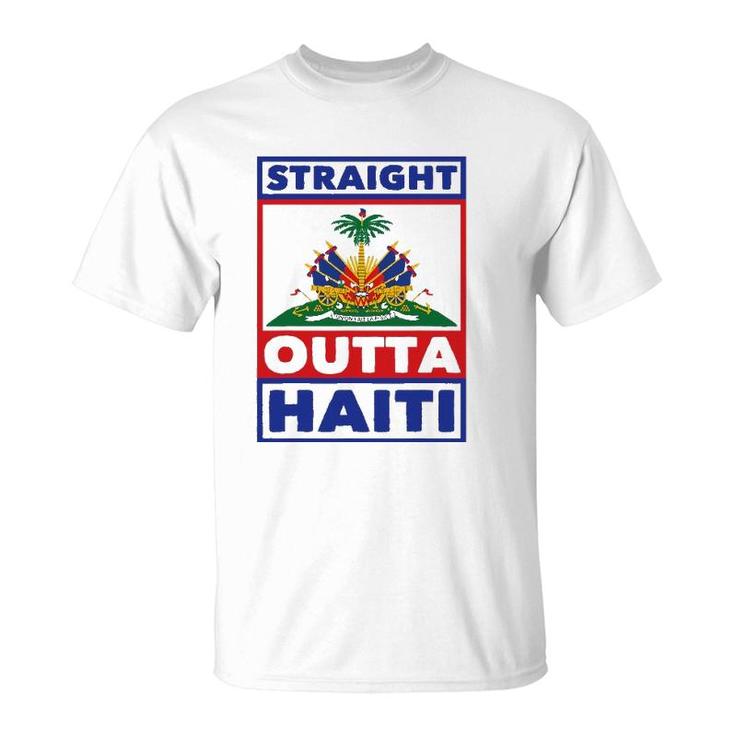 Haiti Haitian America Flag Love Straight Roots Ayiti Proud T-Shirt