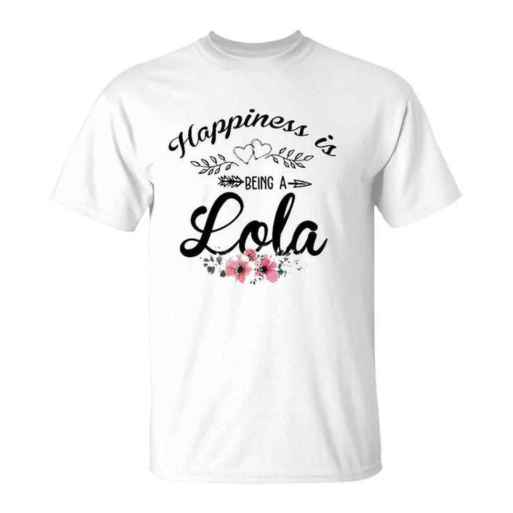 Happiness Is Being A Lola Est Nonna Mother's Day T-Shirt