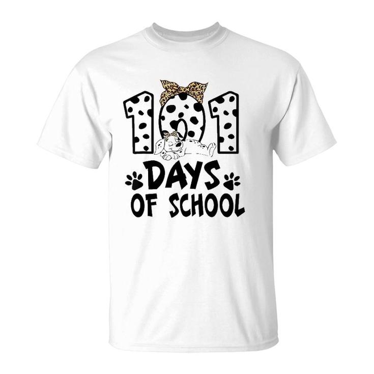 Happy 101 Days Smarter Dalmatian Dogs 101St Day Of School T-Shirt