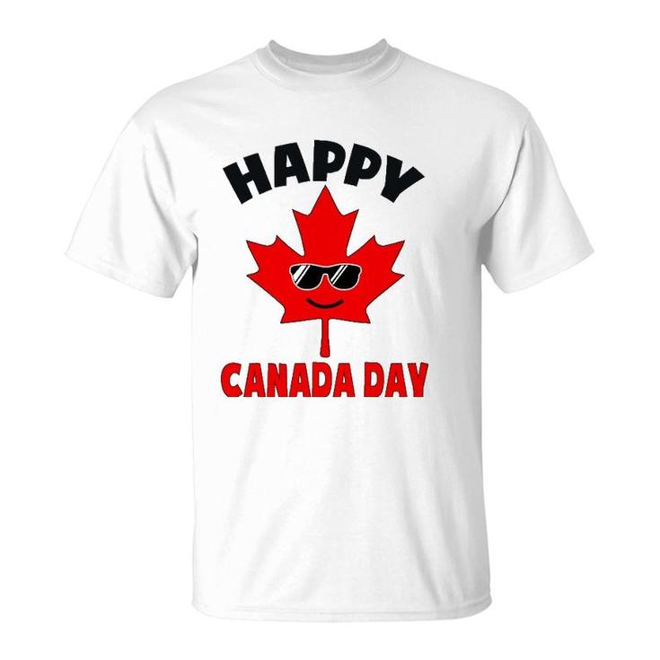 Happy Canada Day Funny Maple Leaf Canada Day Kids Toddler T-Shirt
