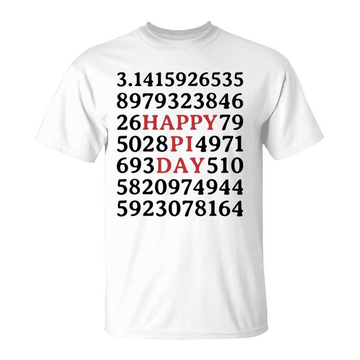 Happy Pi Day Covered By Pi Number T-shirt