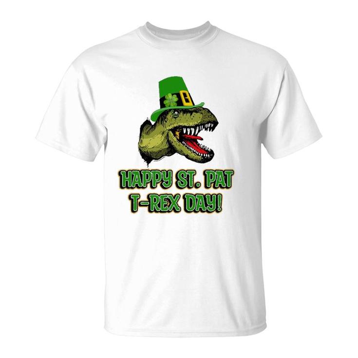 Happy St Pat Trex Day Men Women Kids St Patrick's Day T-Shirt