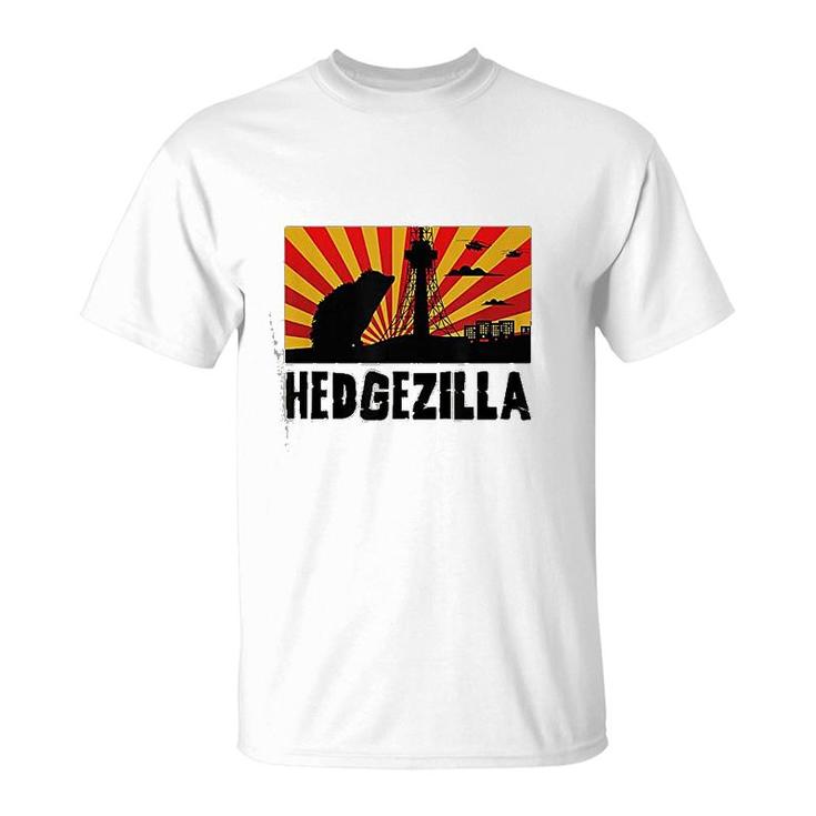 Hedgehog Graphic Hedgezilla New T-Shirt