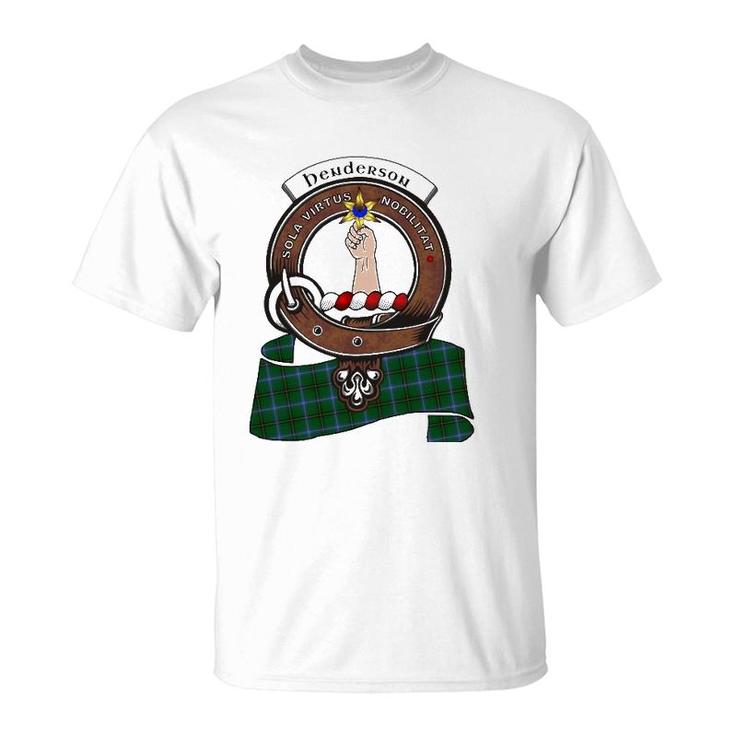 Henderson Scottish Clan Badge & Tartan T-Shirt