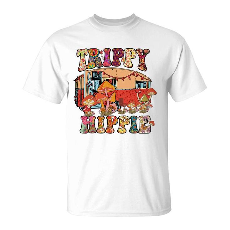 House Mushroom Trippy Hippie Idea T-shirt