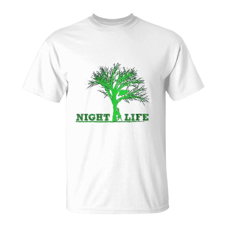 Hunting Night Life Raccoon Gifts T-Shirt