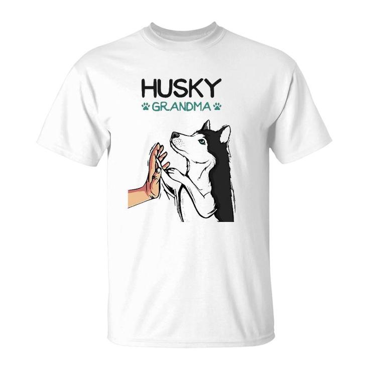Husky Grandma Dog Mom Lover Women T-Shirt
