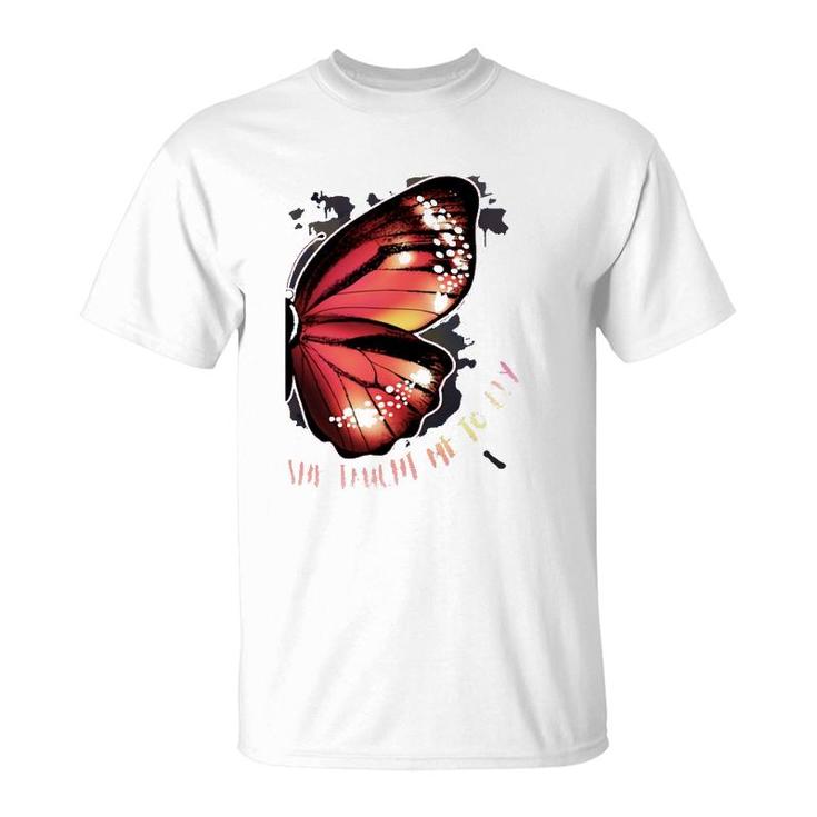 I Gave Her Wings She Taught Me To Fly Friend Couple  T-Shirt