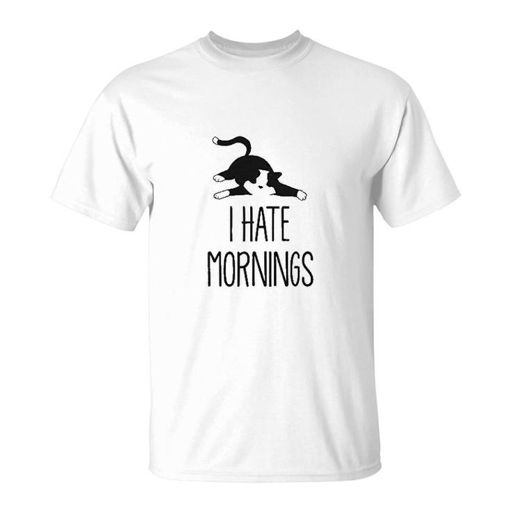 I Hate Mornings Lazy Funny T-Shirt