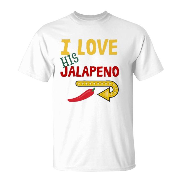 I Love His Jalapeno Cinco De Mayo Women Wife Matching Couple T-Shirt