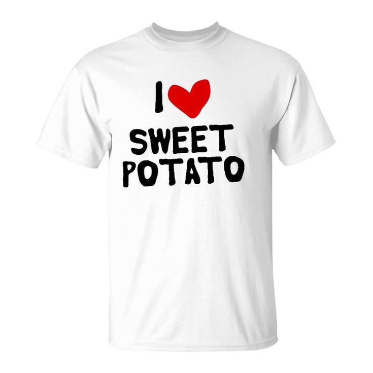 I Love Sweet Potato Red Heart T-Shirt