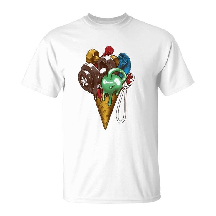 Ice Cream Gym Workout  T-Shirt