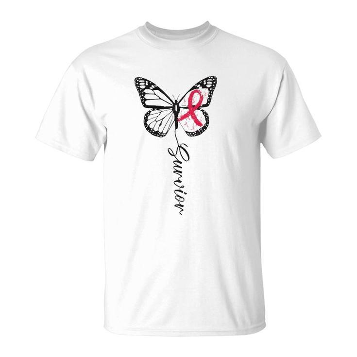 I'm A Survivor My Mom Beat Cancer Awareness Fight Breast Cancer  T-Shirt