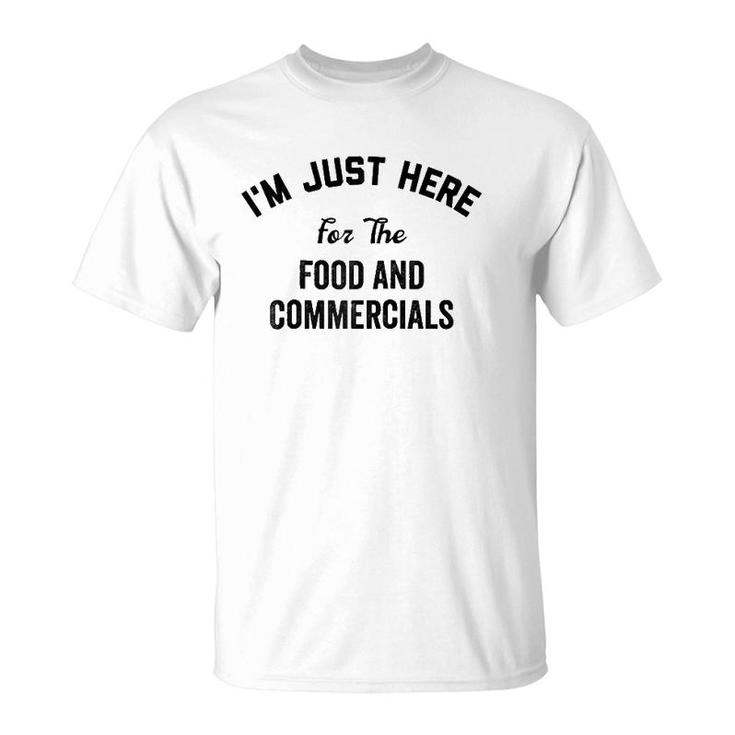 I'm Just Here For The Food And Commercials  Halftime Show Raglan Baseball Tee T-Shirt