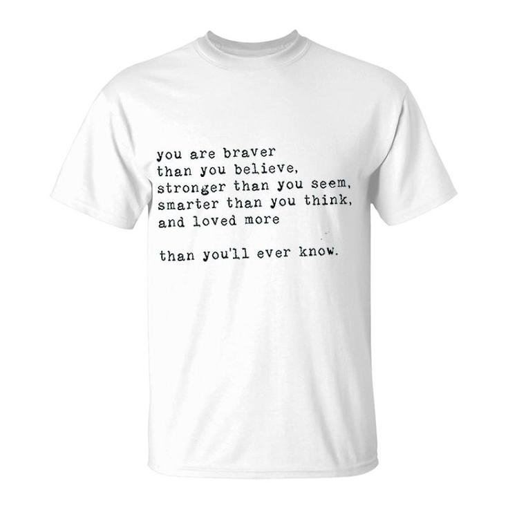 Inspirational Quotes Letter Printing T-Shirt
