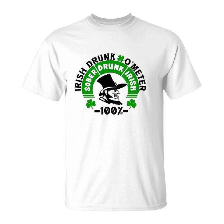 Irish Drunk O'meter Sober Drunk Irish T-Shirt