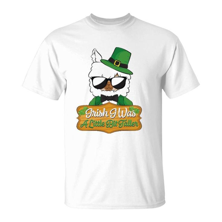 Irish I Was A Little Bit Taller Llama St Patrick's Day 2022 Ver2 T-Shirt