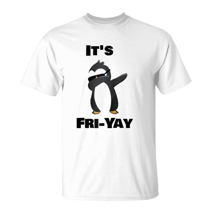 It's Fri-Yay Dabbing Penguin Teachers, Students Parents Raglan Baseball Tee T-Shirt