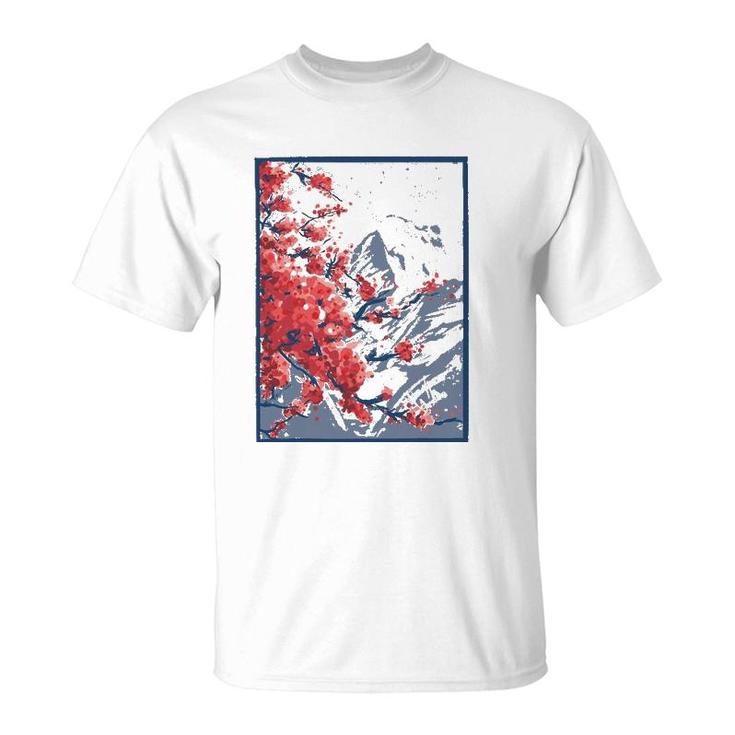 Japanese Cherry Blossom Japanese Art Print T-Shirt