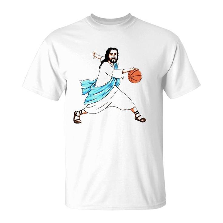 Jesus Play Basketball Funny Christian  T-Shirt