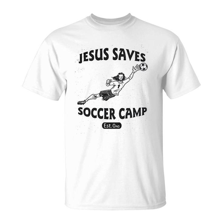 Jesus Saves Soccer Camp T-Shirt