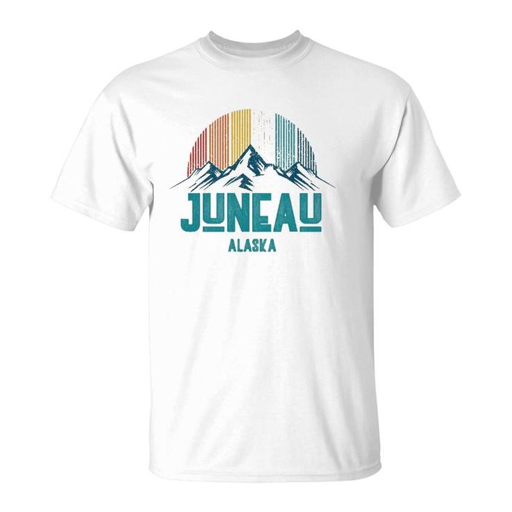 Juneau Alaska Vintage Mountains Nature Hiking Souvenir Gift T-Shirt