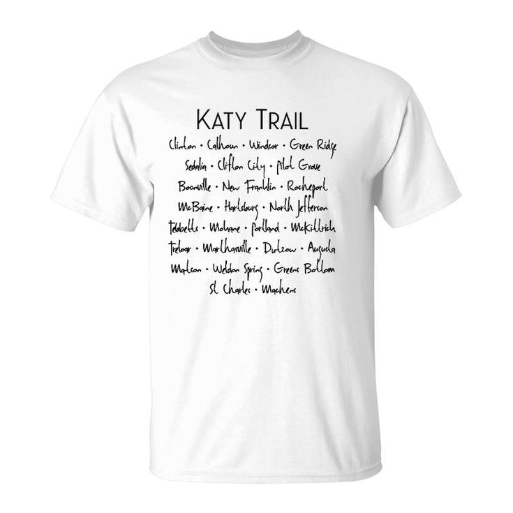 Katy Trail Missouri Trailheads T-Shirt