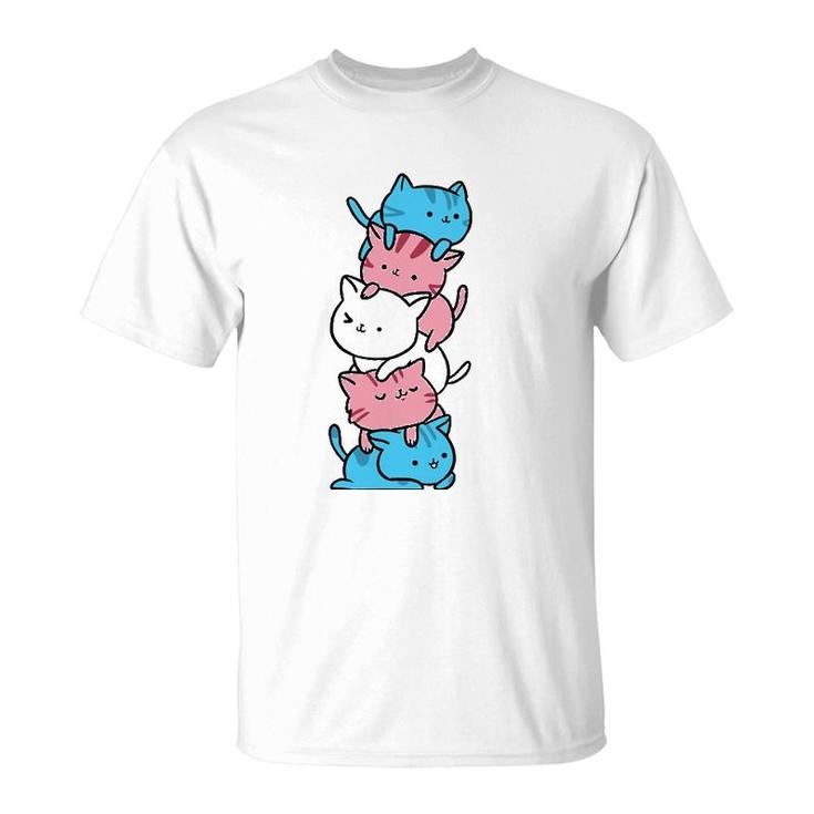 Kawaii Cat Pile Transgender Gift T-Shirt