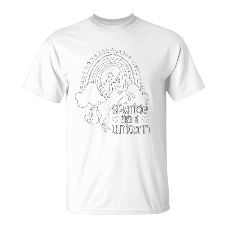 Kids Color Your Own Unicorn Coloring Craft For Kids T-Shirt | Mazezy