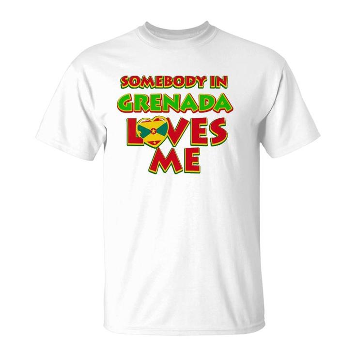 Kids Somebody In Grenada Loves Me Kids T-Shirt