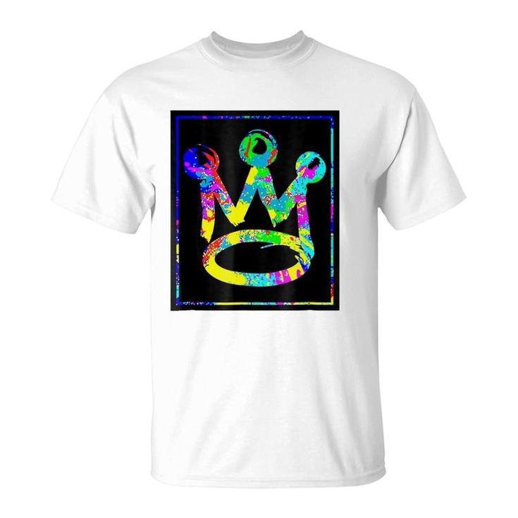 King Crown Paint Splatter Gift T-Shirt