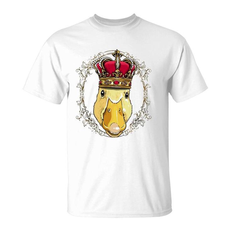 King Duck Wearing Crown Queen Duck Animal T-Shirt