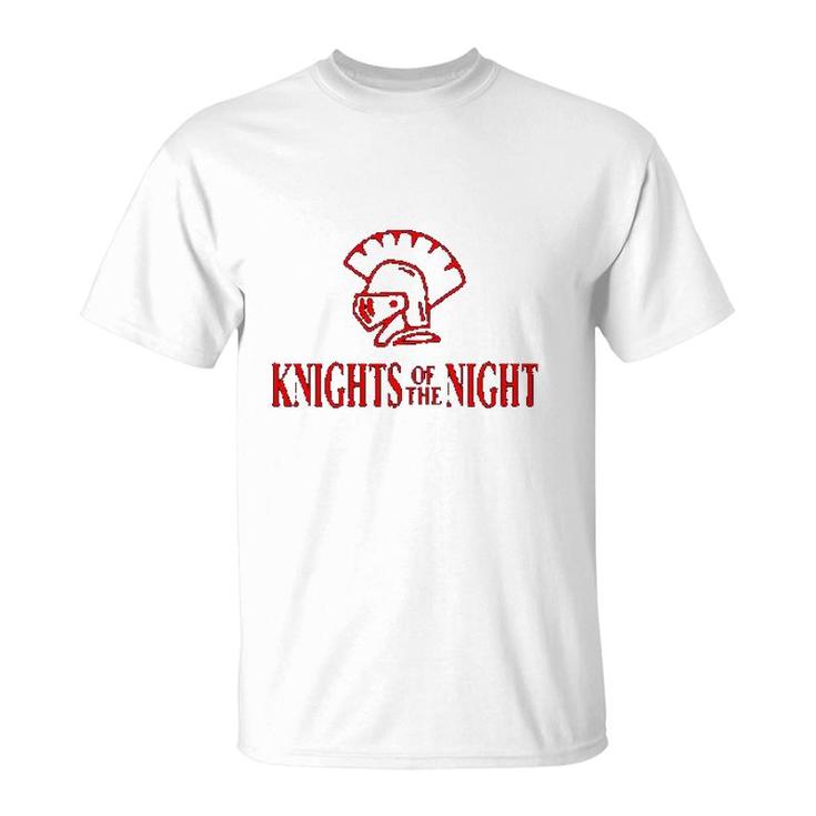 Knights Of The Night Funny Halloween Costume Unisex Plus Red Beanie T-Shirt