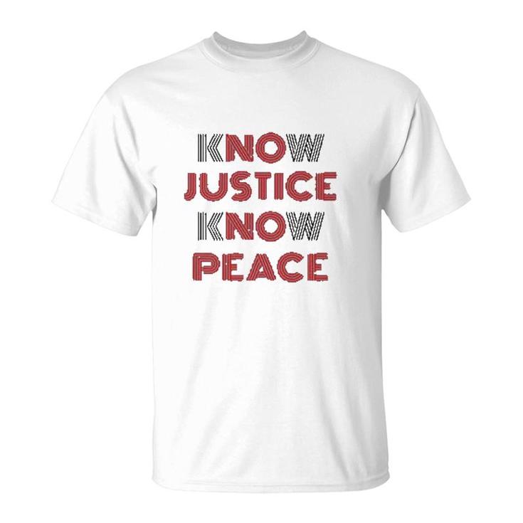 Know Justice Know Peace No Justice No Peace Premium  T-Shirt