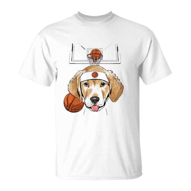 Labrador Basketball Dog Lovers Basketball Player  T-Shirt