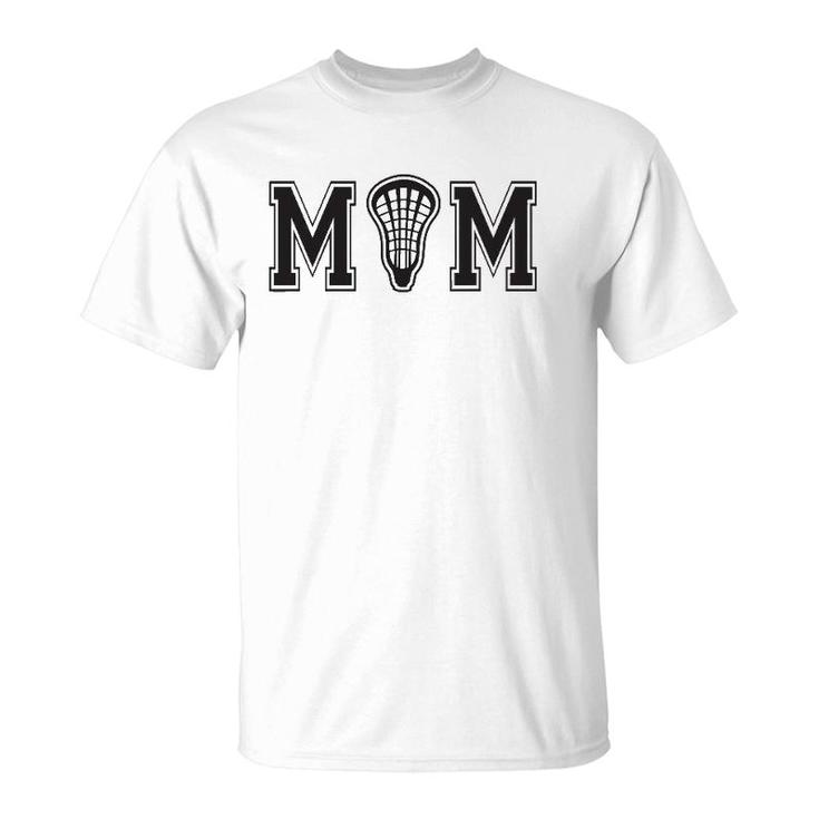 Lacrossefor Mom With Lax Stick Head Gift T-Shirt