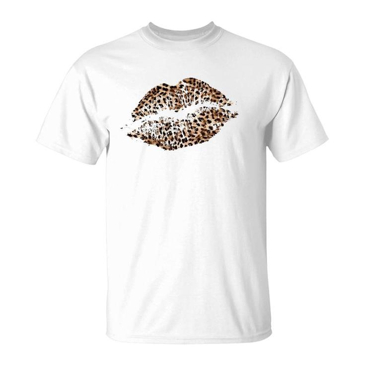 Leopard Print Lips Cheetah Spots T-Shirt