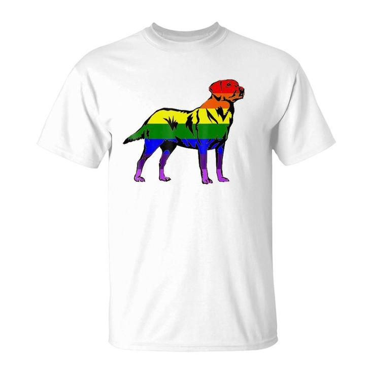 Lgbt Gay Pride Flag Labrador Retriever Vintage T-Shirt