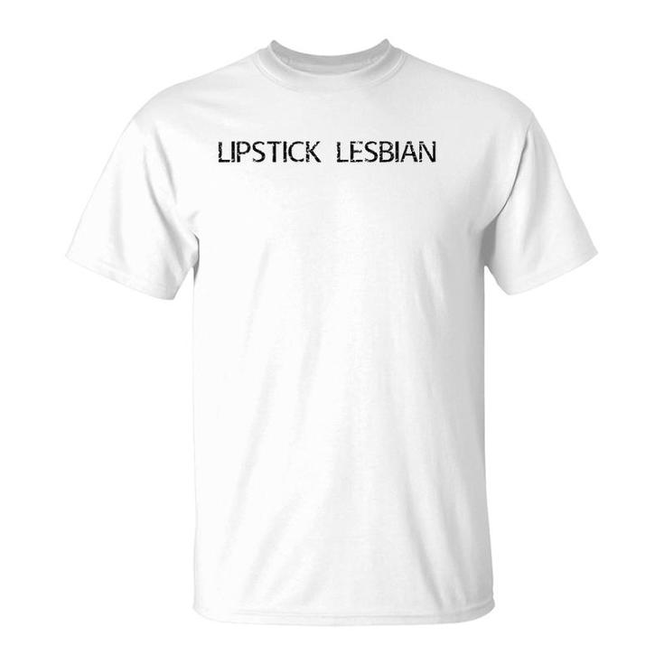 Lipstick Lesbian Funny Gay Lgbt Pride Rainbow Gift Idea Raglan Baseball Tee T-Shirt